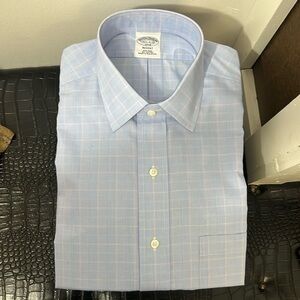 Brooks brothers 15 1/2 to 2/3  blue and pink men’s shirt NWT